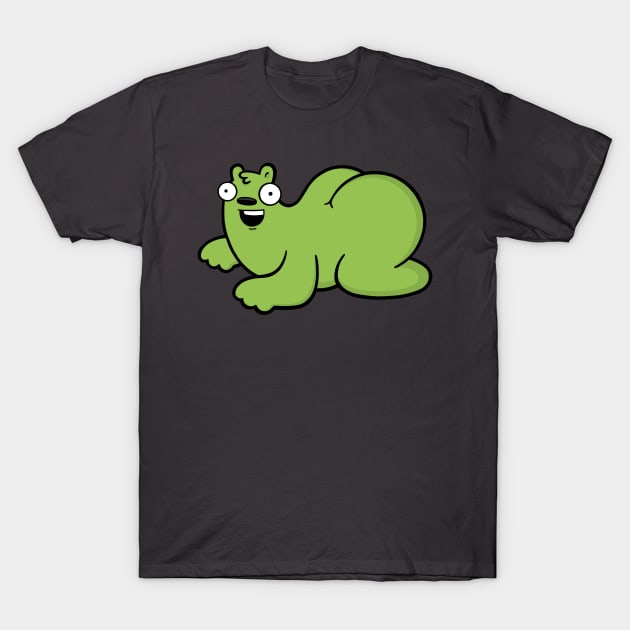 Booty Bear (Lime) T-Shirt by Kill Taupe
